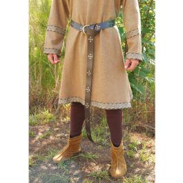 Medieval Leather Long Belt - Brown