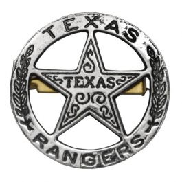 Texas Rangers Circle Star Cut Out Badge