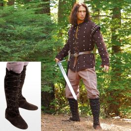 Robin Hood Suede Calf Boots - Southern Swords