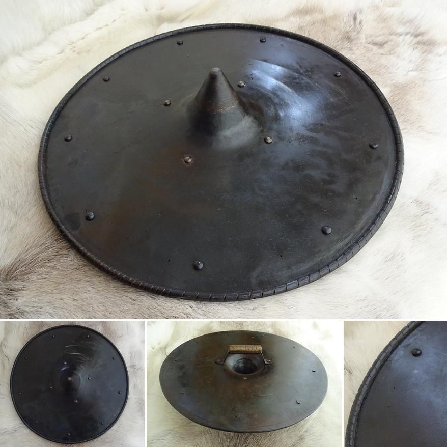 16 Gauge Dark Steel Round Shield 